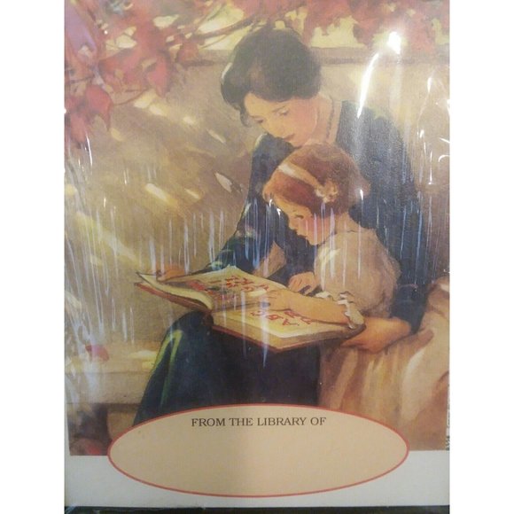 Book Plates Mother Child Reading Antioch Publishing Company  Made in USA Vintage - Picture 2 of 3